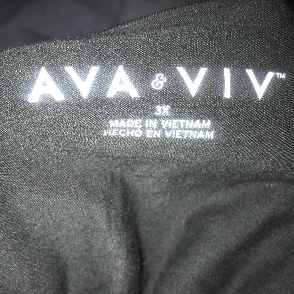 NEW PLUS SIZE Ava And Viv Black Shirt - Picture 5 of 5